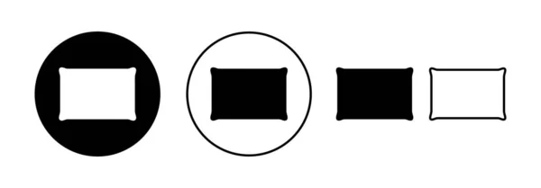 Wektor Ikony Poduszki Dla Aplikacji Webowych Mobilnych Znak Symbol Poduszki — Wektor stockowy