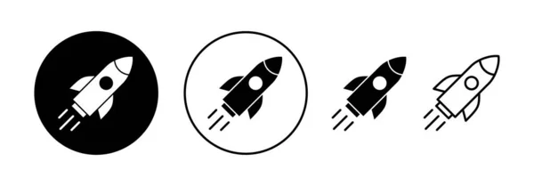 Raketensymbol Vektor Für Web Und Mobile App Startup Zeichen Und — Stockvektor
