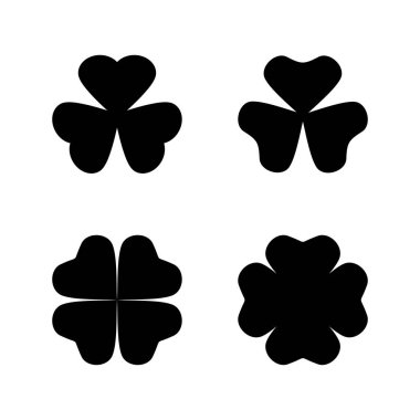 Yonca simgesi vektörü. Yonca işareti ve sembol. dört yapraklı yonca simgesi.