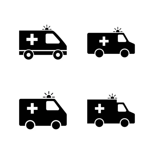 Vecteur Icônes Ambulance Ambulance Camion Signe Symbole Ambulance Voiture — Image vectorielle
