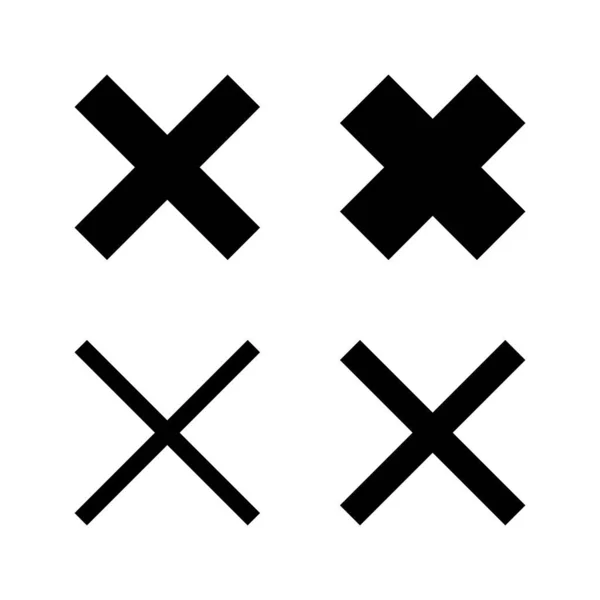 Fermer Icône Vecteur Supprimer Signe Symbole Croix Signe — Image vectorielle