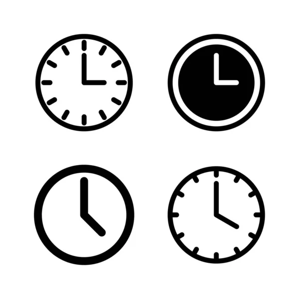 Reloj Vector Icono Signo Tiempo Símbolo Icono Reloj — Archivo Imágenes Vectoriales
