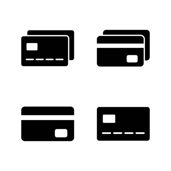 Vektor Ikony Kreditky Platební Značka Symbol Kreditní Karty — Stockový vektor