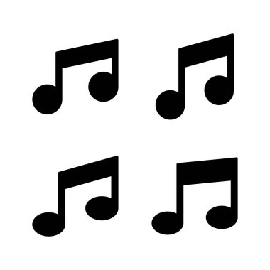 Müzik ikonu vektörü. nota işareti ve sembol