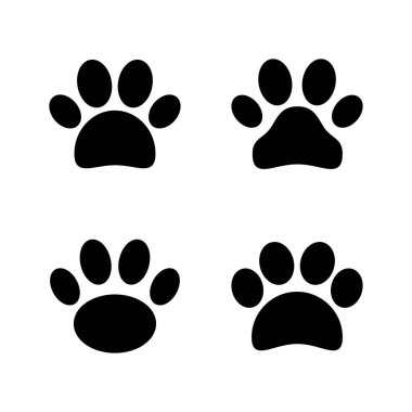 Pençe simgesi vektörü. Pençe izi ve sembol. köpek ya da kedi pençesi