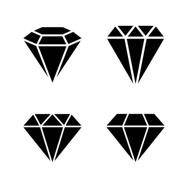 Διαμαντένιο Διάνυσμα Διαμάντι Σύμβολο Πολύτιμων Λίθων Και — Διανυσματικό Αρχείο