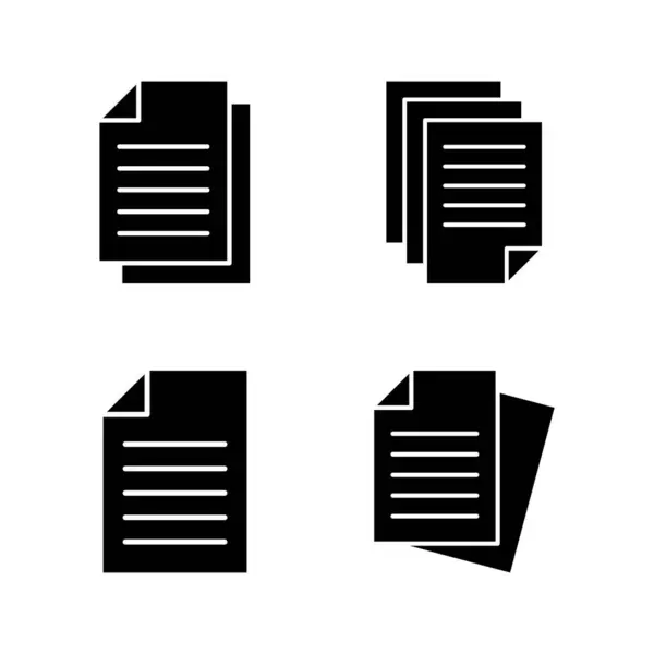 Vettore Icona Documento Segno Simbolo Carta Icona File — Vettoriale Stock