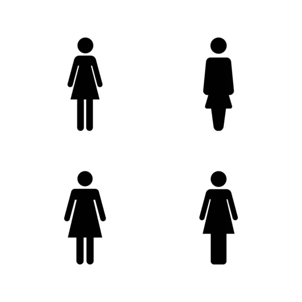 Wektor Kobiecej Ikony Znak Symbol Kobiety — Wektor stockowy