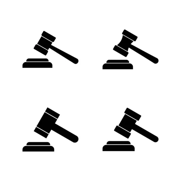 アイコンベクトルを表示します ギャベルのサインとシンボルを 法律上のアイコン オークションハンマー — ストックベクタ