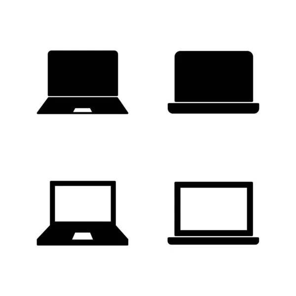 ノートパソコンのアイコンベクトル コンピュータの記号と記号 — ストックベクタ
