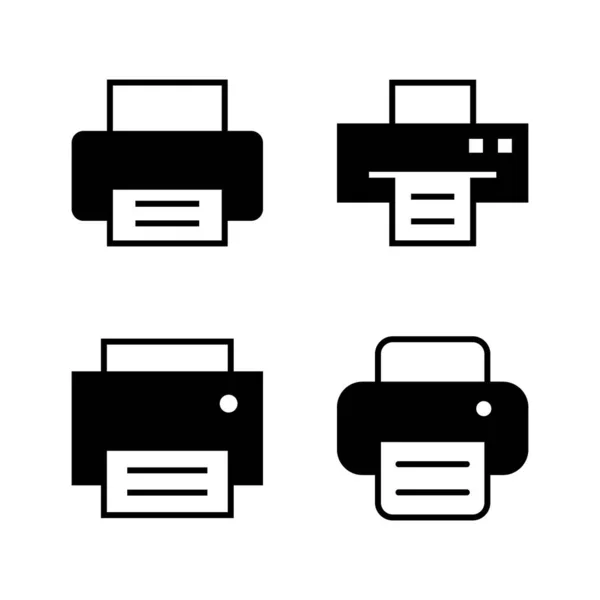 Icono Impresión Vector Signo Símbolo Impresora — Vector de stock