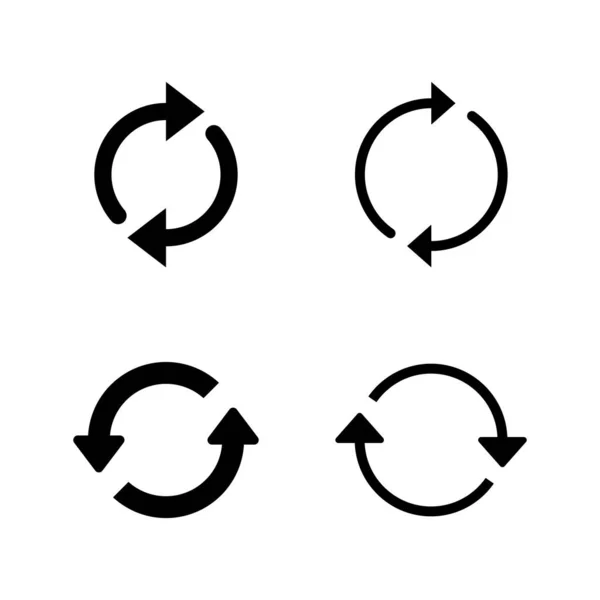 Symbolvektor Aktualisieren Zeichen Und Symbol Neu Laden Symbole Aktualisieren — Stockvektor