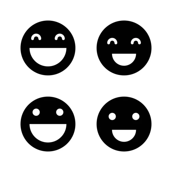 Sonríe Vector Icono Sonrisa Icono Emoticono Señal Retroalimentación Símbolo — Archivo Imágenes Vectoriales