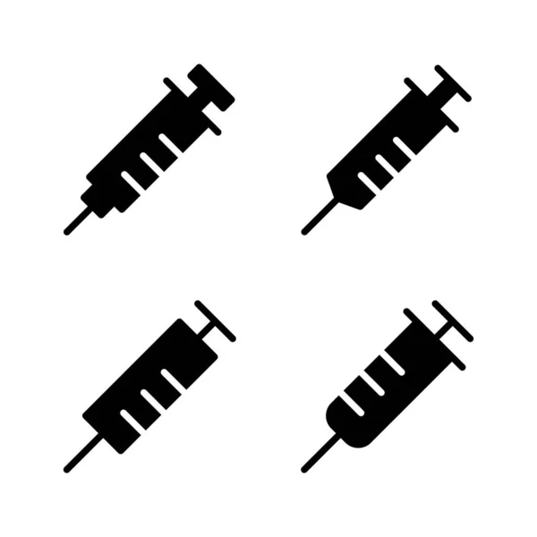 Injectiespuit Icoon Vector Injectieteken Symbol Vaccinpictogram — Stockvector