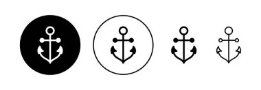 Anchor icon vector for web and mobile app. Anchor sign and symbol. Anchor marine icon.