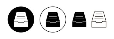 Web ve mobil uygulama için dizin simgesi vektörünü arşivle. Belge vektör simgesi. Depolama simgesini arşivle.