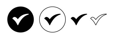 Check mark icon vector for web and mobile app. Tick mark sign and symbol