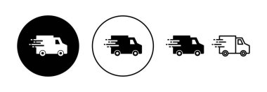 Delivery truck icon vector for web and mobile app. Delivery truck sign and symbol. Shipping fast delivery icon