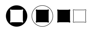 Web ve mobil uygulama için yastık simgesi vektörü. Yastık işareti ve sembol. Rahat yumuşacık yastık.