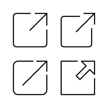 Dış bağlantı simgesi vektörü. bağlantı işareti ve sembol. hiper bağlantı sembolü