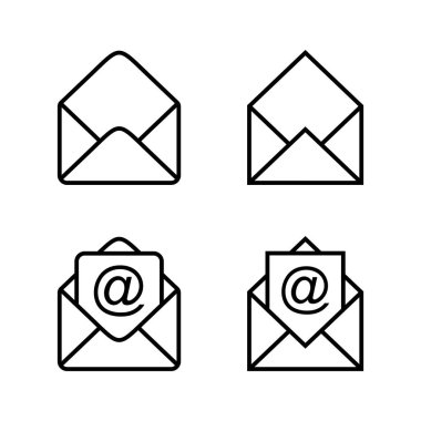 Posta simgesi vektörü. e-posta işareti ve sembol. E- posta simgesi. Zarf simgesi