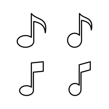 Müzik ikonu vektörü. nota işareti ve sembol