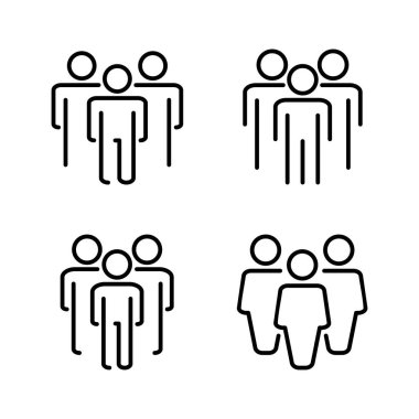 İnsanlar ikon vektörü. İmza ve sembol. Kullanıcı Simgesi vektörü