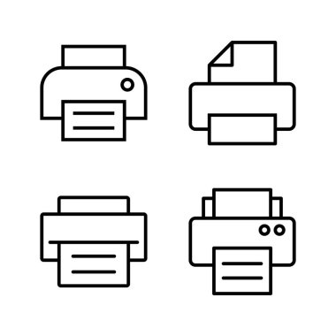 Simge vektörünü yazdır. yazıcı işareti ve sembol