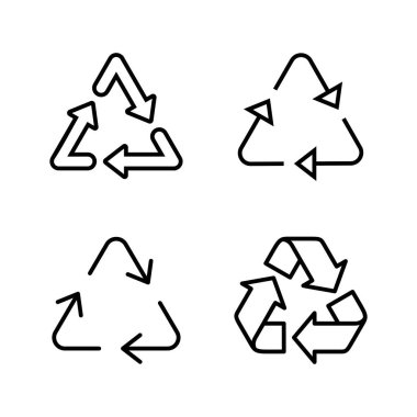 Simge vektörünü geri dönüştür. Geri dönüşüm işareti ve sembolü.