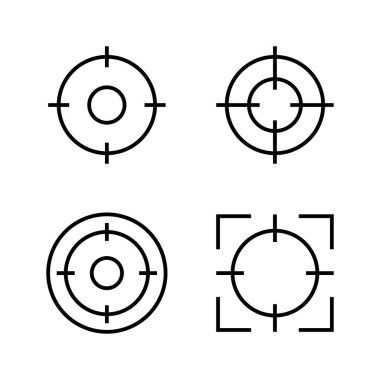Hedef ikon vektörü. hedef simge vektörü. hedef pazarlama işareti ve sembol