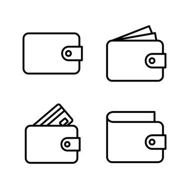 Cüzdan simgesi vektörü. cüzdan işareti ve sembol