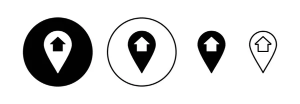Address Icon Vector Web Mobile App Home Location Sign Symbol — Archivo Imágenes Vectoriales