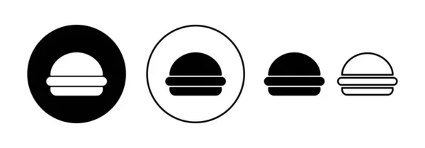 Burger Icon Vector Web Mobile App Burger Sign Symbol Hamburger — Vettoriale Stock