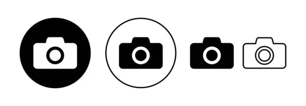 Вектор Піктограм Камери Веб Мобільного Додатку Знак Фотоапарата Символ Значок — стоковий вектор