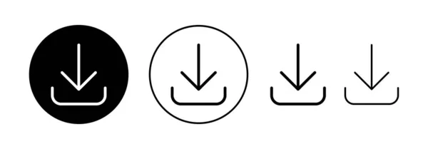 Download Icon Vector Web Mobile App Download Sign Symbol — Stok Vektör