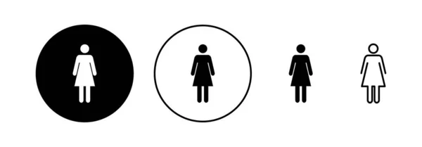 Female Icon Vector Web Mobile App Woman Sign Symbol — 스톡 벡터