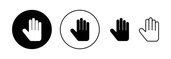 Hand Icon Vector Web Mobile App Hand Sign Symbol Hand — Vetor de Stock