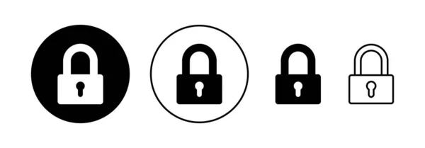 Lock Ikon Vektor Web Mobil Alkalmazás Lakat Jel Szimbólum Titkosító — Stock Vector