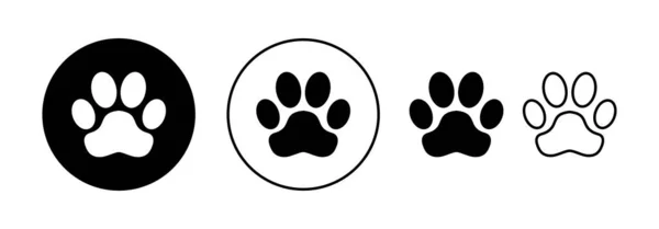 Paw Icon Vector Web Mobile App Paw Print Sign Symbol — Stock Vector