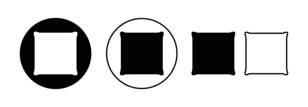 Вектор Иконок Подушки Веб Мобильного Приложения Знак Подушки Символ Удобная — стоковый вектор