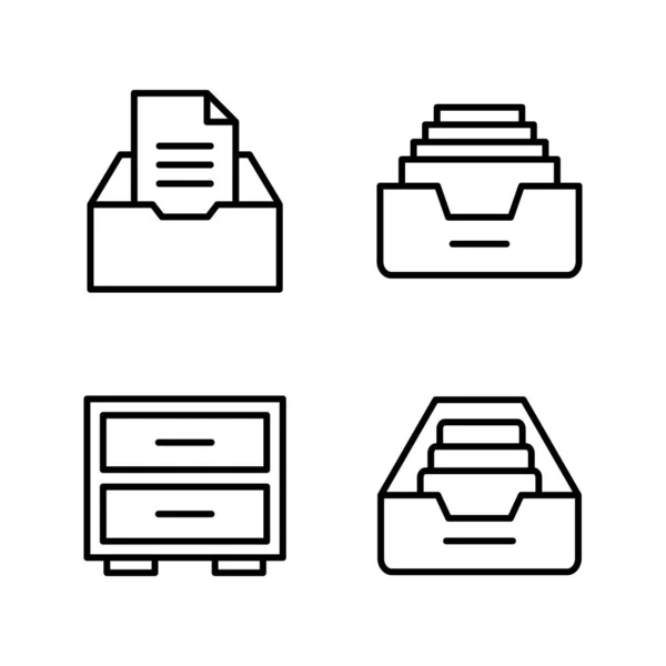 Archiver Les Dossiers Icône Vecteur Icône Vectorielle Document Archive Icône — Image vectorielle
