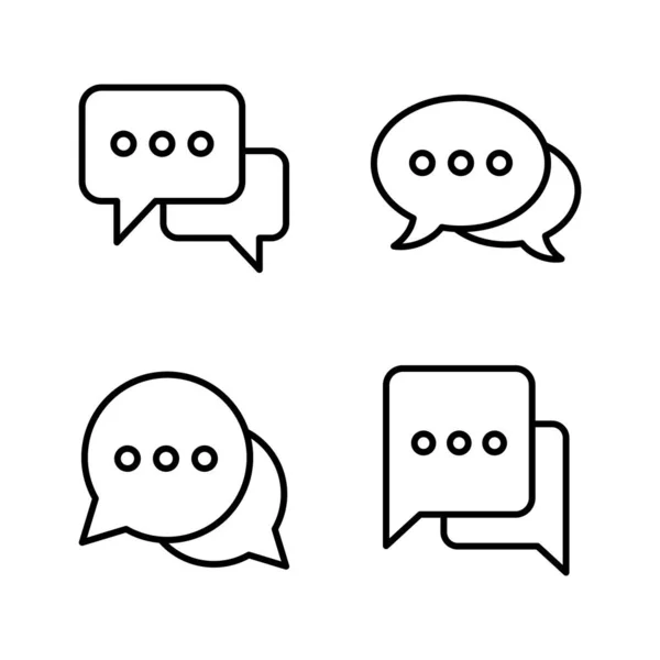 Chat Icon Vector Speech Bubble Sign Symbol Comment Icon Message — Stock Vector