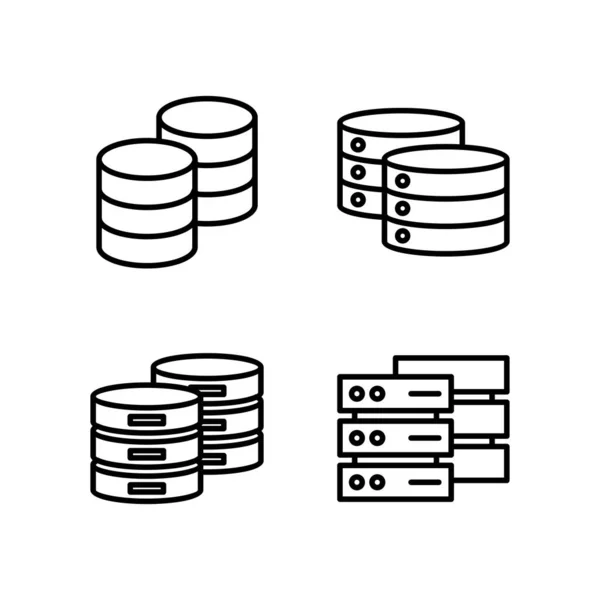Icono Base Datos Vector Signo Símbolo Base Datos — Archivo Imágenes Vectoriales