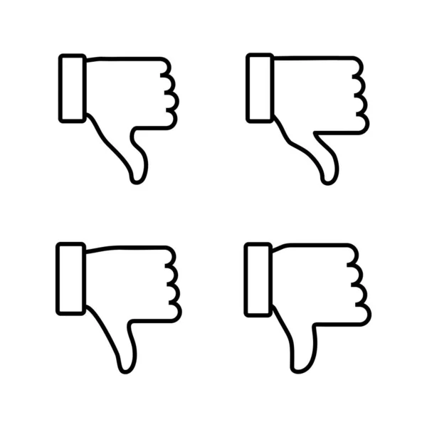 Подобається Вектор Піктограм Подобається Знак Символ Рука Великим Пальцем Вниз — стоковий вектор