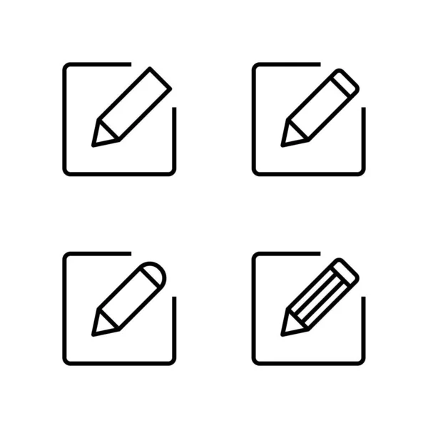 Edytuj Wektor Ikony Edytować Znak Symbol Dokumentu Edytuj Ikonę Tekstu — Wektor stockowy