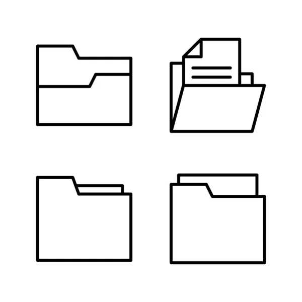 Wektor Ikony Folderu Znak Folderu Symbol — Wektor stockowy