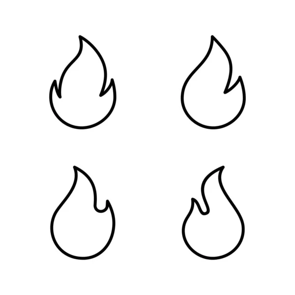 Feuer Symbol Vektor Feuerzeichen Und Symbol — Stockvektor