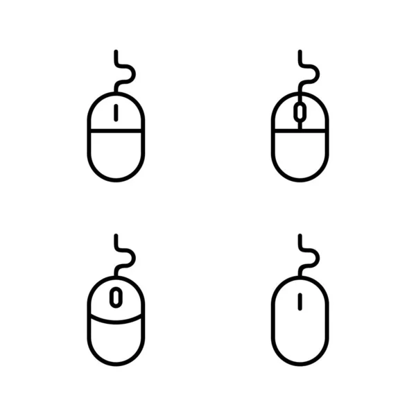 Souris Icône Vecteur Cliquez Sur Signe Symbole Pointeur Icône Vecteur — Image vectorielle