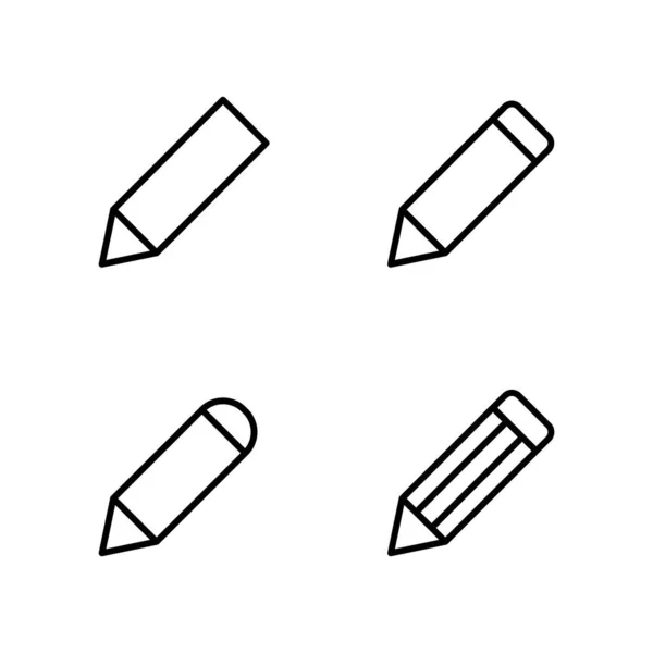 Μολύβι Διάνυσμα Εικονίδιο Σημάδι Στυλό Και Σύμβολο Επεξεργασία Διανύσματος Εικονιδίων — Διανυσματικό Αρχείο