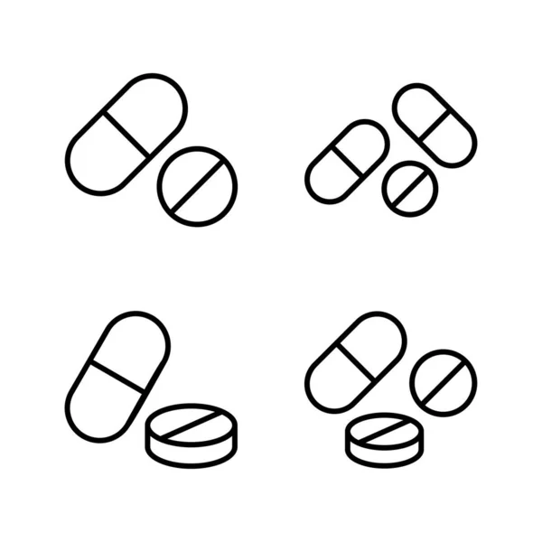 Pills Ikon Vektor Kapselikon Knark Tecken Och Symbol — Stock vektor